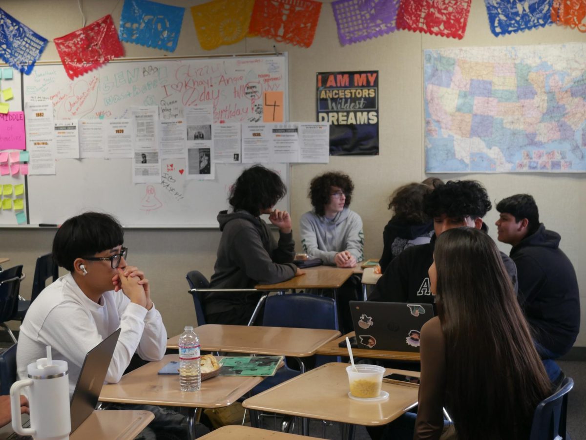 Brown Issues student members share time and build stronger bonds within the group on Feb 20. This was a general meeting between the students.