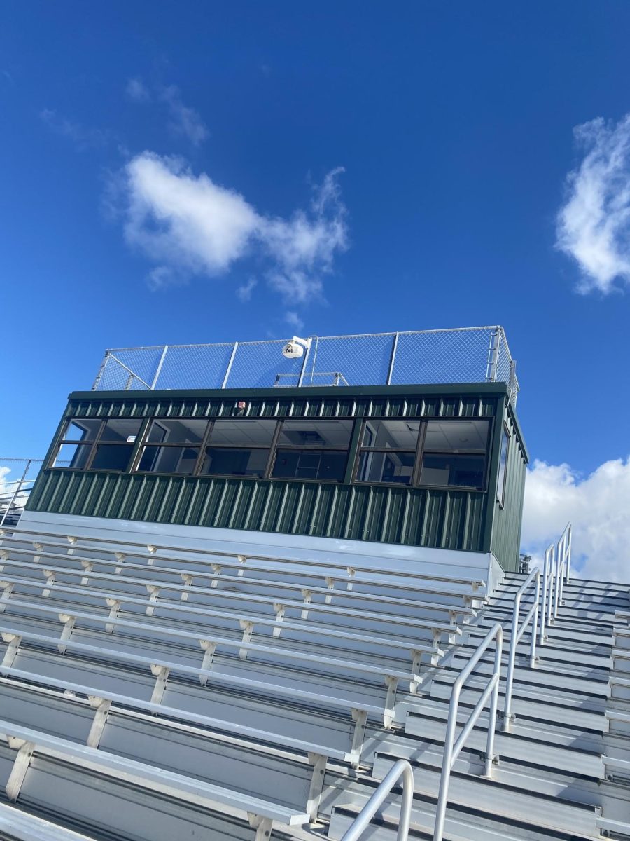 The press box the suspects climbed on before Sac PD arrived on March 1. The identities still remain unknown.
