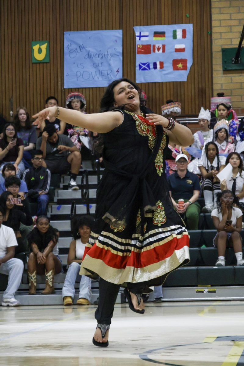 Sahrara Sharma during her performance at Kennedy's multicultural rally on Friday March 20. This performance was with the Desi Club 