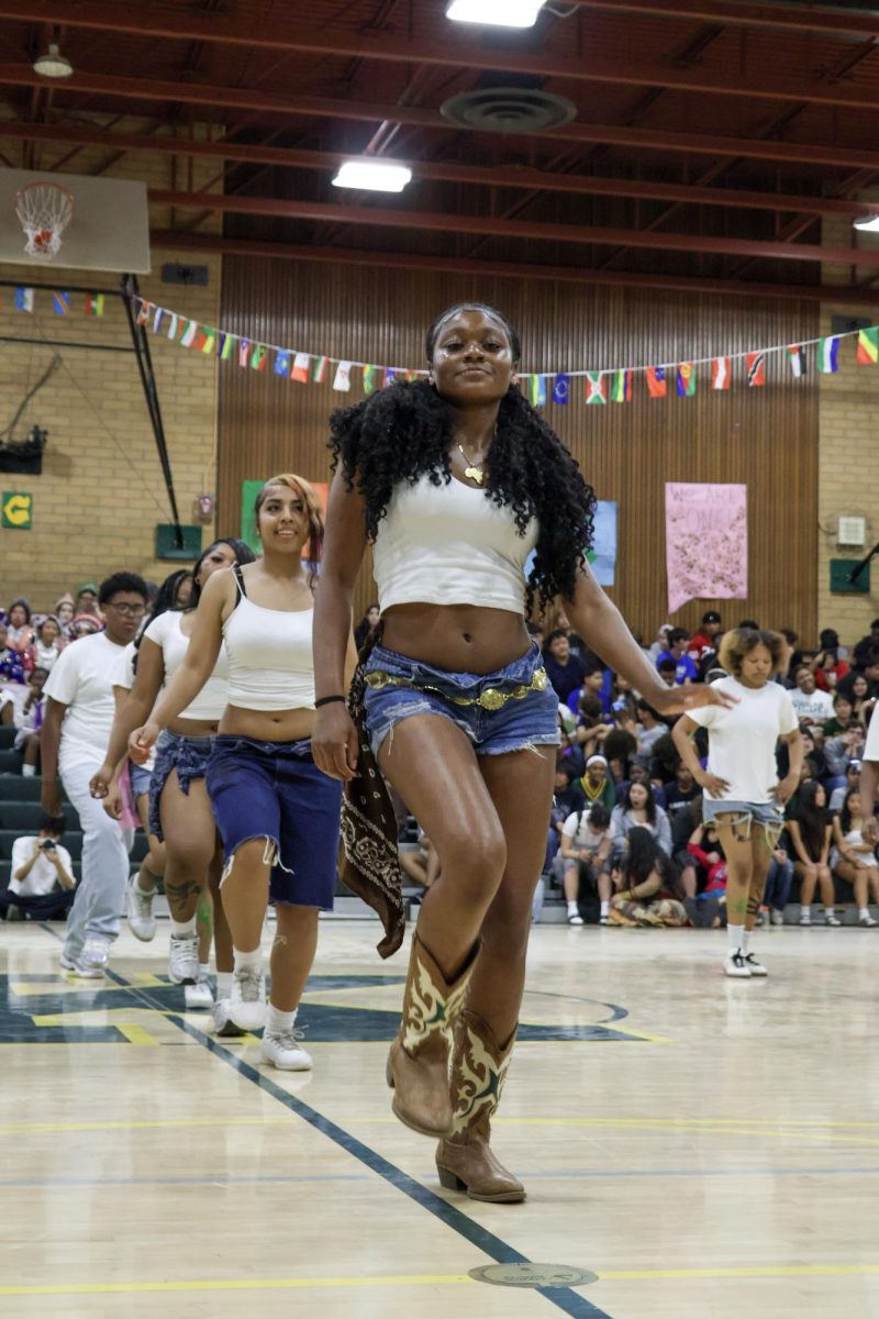 Lalah Brown during her performance at the multicultural rally. On Friday March 20 at the Kennedy gym.