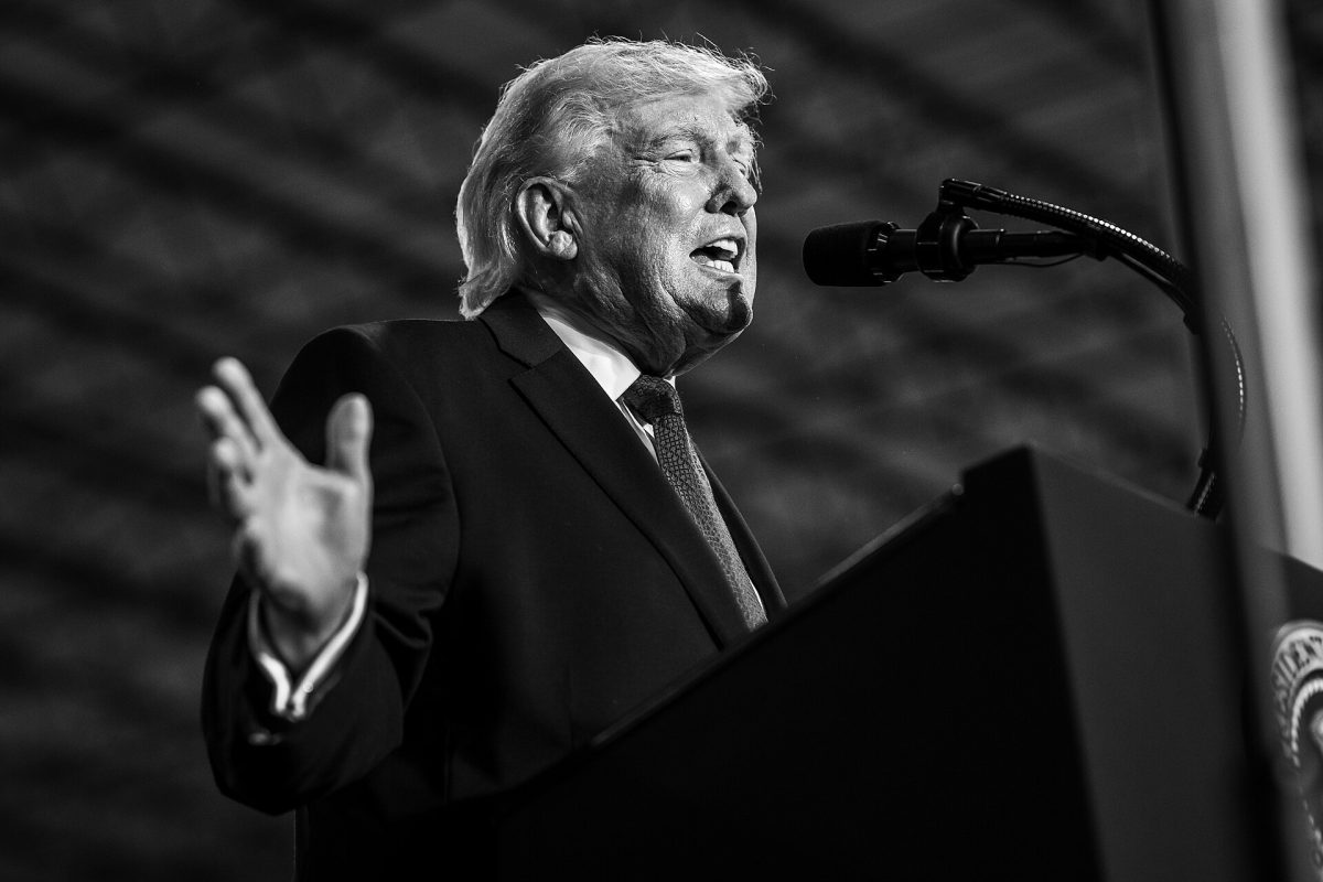 President Donald J. Trump delivers remarks at Verst Logistics Manufacturing in Hebron, Kentucky on Wednesday, March 11, 2026. A lot has happened in the world since students started school on August 9th, and whether it be good or bad, students feel strongly about the current state of the world as it can affect their spirits.  (Official White House Photo by Joyce N. Boghosian) (“P20260311JB-1838” by The White House, United States Government Work)